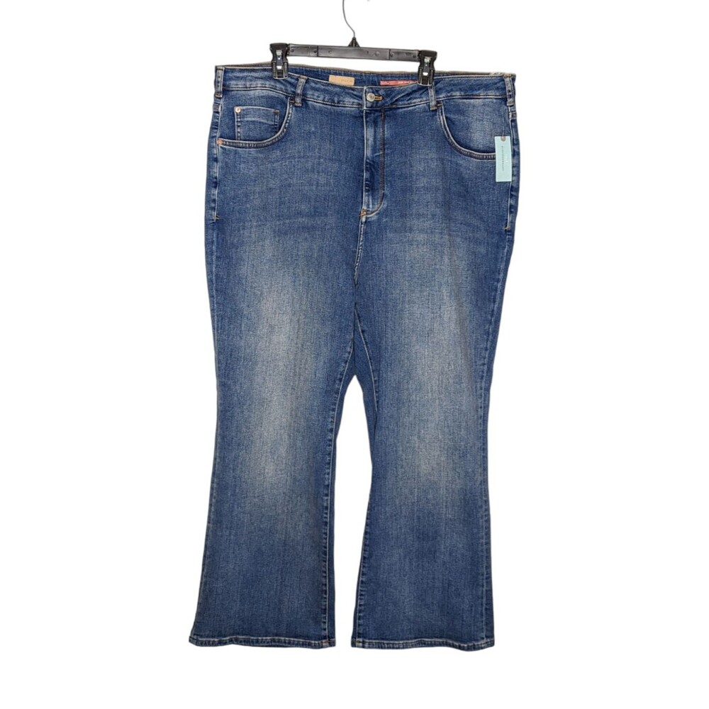 Anthropologie Pilcro Womens Sz 24W The Icon Flare Jeans Medium Blue Denim NWT